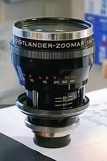 Voigtländer Zoomar lens by Kilfitt, 36–82 mm f/2.8