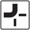 Road from left and ahead has priority