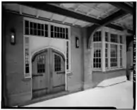 Entry door, trackside view