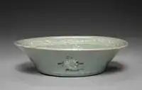 face washing plate called sesoodaeya, Goryeo celadon